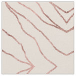 Simple Minimalist Rose Gold Pink Squiggly Stripes Fabric