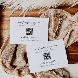Simple Minimalist RSVP with QR Code Card