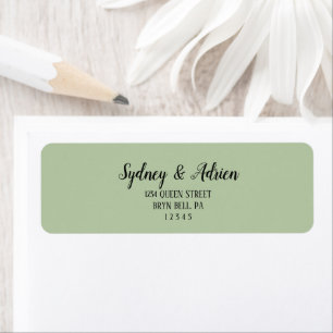 Simple Minimalist Sage Invite Return Address Label