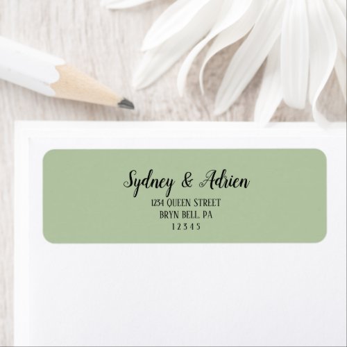 Simple MinimalistSage Invite Return Address Label