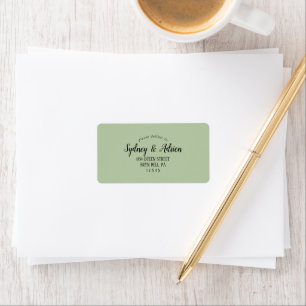 Simple Minimalist Sage RSVP Address Label