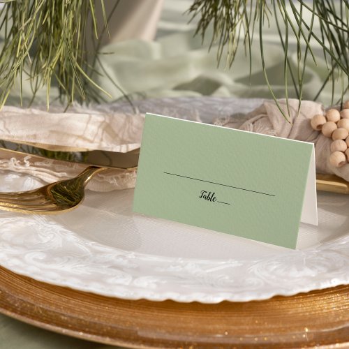 Simple MinimalistSage Wedding Place Card