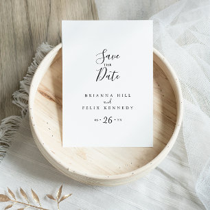 Simple Minimalist Save the Date Postcard