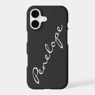Simple Minimalist Script Name Black Custom Name iPhone 17 Case