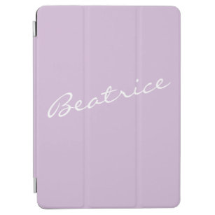 Simple Minimalist Script Name Pastel Lilac Custom iPad Air Cover