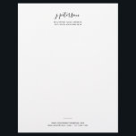 Simple Minimalist Script Name Professional Office Letterhead<br><div class="desc">Simple Minimalist Script Name Professional Office Letterhead</div>