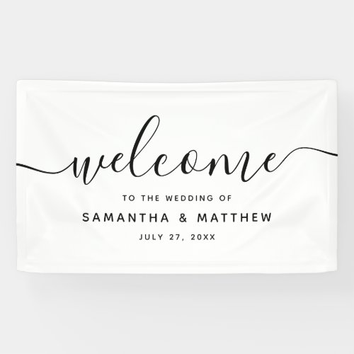 Simple Minimalist Script Welcome To The Wedding Banner
