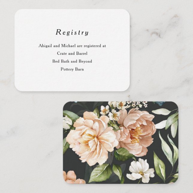 Simple minimalist small wedding details card (Front/Back)