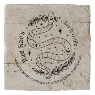 Simple Minimalist Snake Logo Trivet