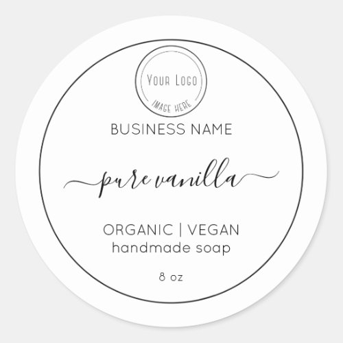 Simple minimalist soap label business template