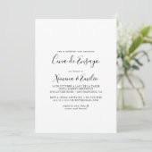 Simple Minimalist Spanish Couples Shower Invitation (Standing Front)