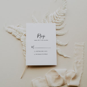 Simple Minimalist Spanish RSVP