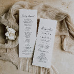 Simple Minimalist Spanish Wedding Program<br><div class="desc">This simple minimalist Spanish wedding program is perfect for a modern wedding. The simple and elegant design features classic and fancy script typography in black and white.</div>