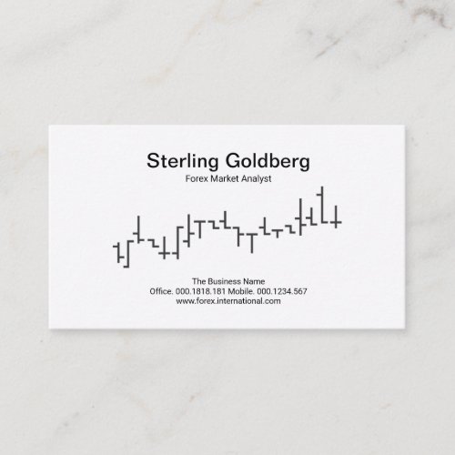 Simple Minimalist Stock Exchange Graph Investment Business Card