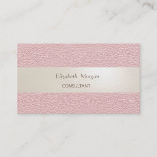 Simple Minimalist ,Stripe, Leather Look Business Card