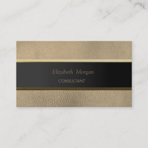 Simple Minimalist ,Stripe Leather Look Business Card