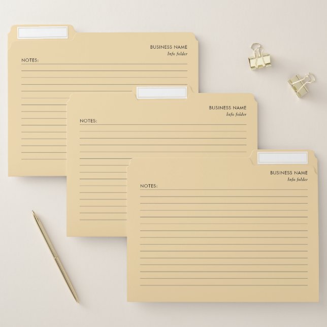 Simple minimalist Supplies - File With Note Folder