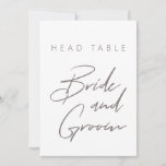 Simple Minimalist Table Number Bride &amp; Groom