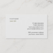 Simple Minimalist Teacher Coach and Consultant Business Card (Back)