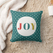 Simple Minimalist Technicolor Joy Holiday Throw Pillow (Blanket)