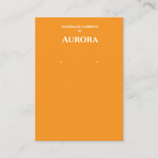 Simple Minimalist Terracotta Earring Display Business Card