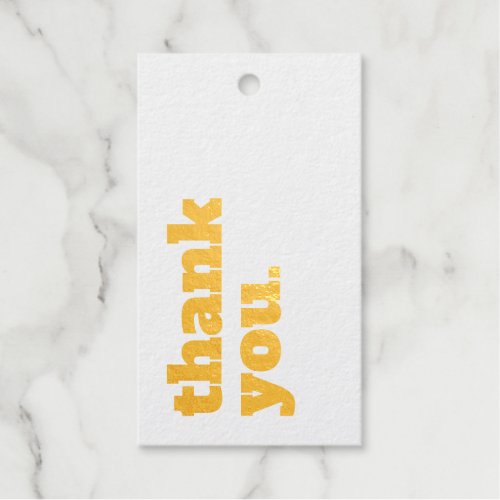 Simple Minimalist Thank You Business Price Foil Gift Tags