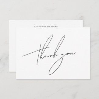 Simple Minimalist Thank You for Condolences