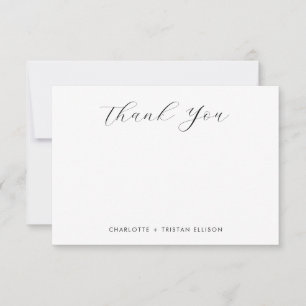 Simple Minimalist Thank You  Note Card