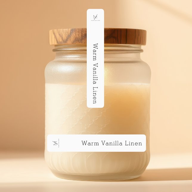 Simple Minimalist Thin Candle Logo Seal Labels (Creator Uploaded)
