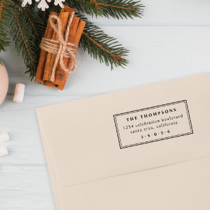 Simple Minimalist Typography Family Return Address Rubber Stamp