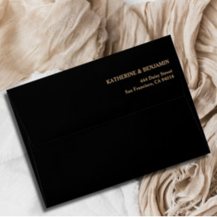 Simple Minimalist Typography Wedding Invitation Envelope