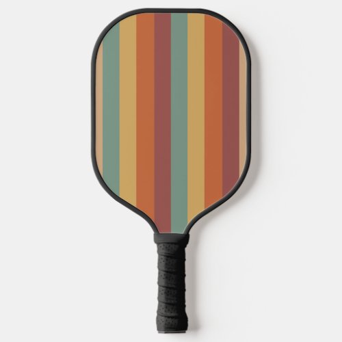 Simple Minimalist Vintage Colors Strips Pickleball Paddle