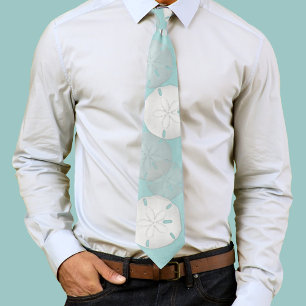 Simple Minimalist Watercolor Turquoise Blue Basic Neck Tie