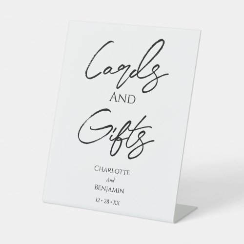 Simple Minimalist Wedding Cards and Gifts Sign