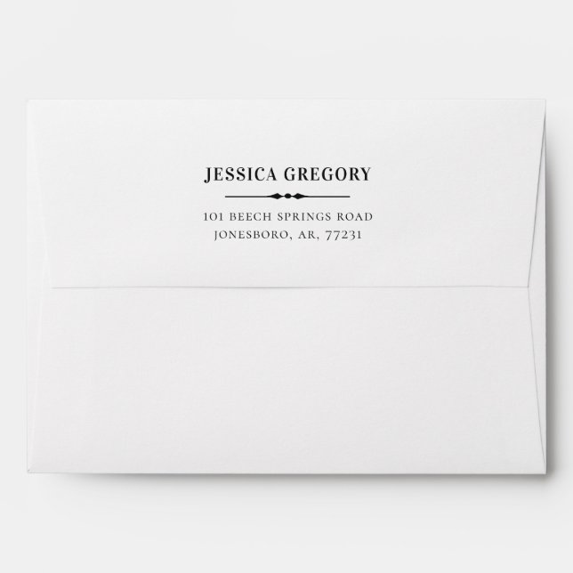 Simple minimalist wedding. Classic gray and blue Envelope (Back (Top Flap))