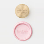 Simple Minimalist Wedding Couple Names & Date Wax Seal Stamp<br><div class="desc">A simple minimalist wedding couple name and date wedding invitation envelope wax seal. An ideal design for any themed wedding whether casual or formal. Change the wedding invitation envelope wax seal and customize it your wedding colors and text.</div>