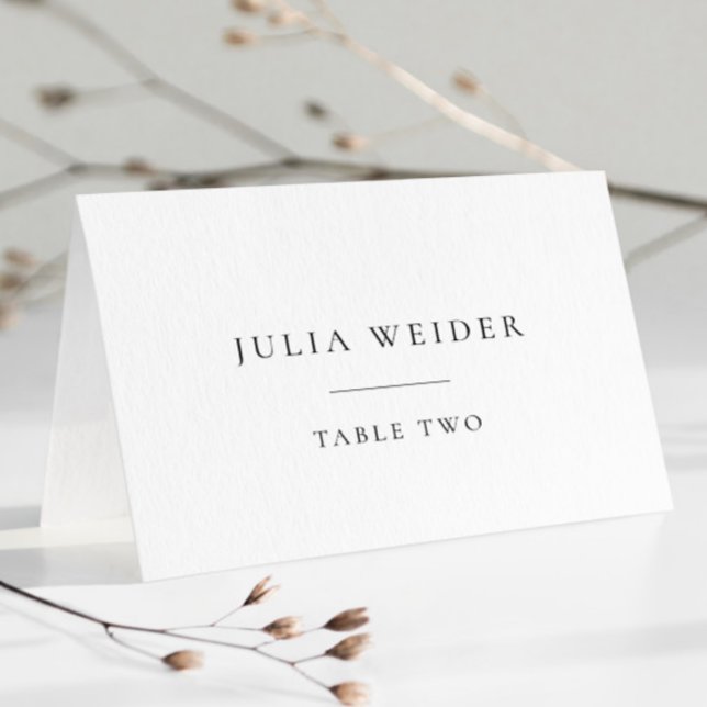 Simple Minimalist Wedding Custom Escort Place Card (Creator Uploaded)