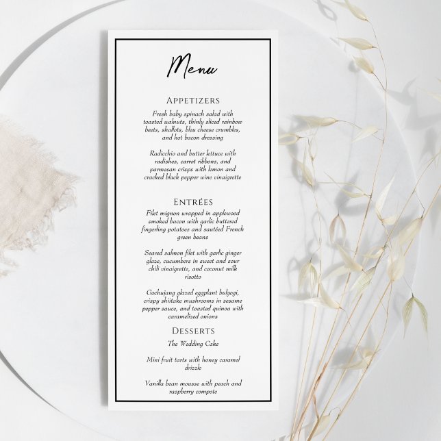 Simple Minimalist Wedding Flat Menu (Creator Uploaded)