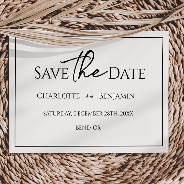 Simple Minimalist Wedding Flat Save The Date (Creator Uploaded)