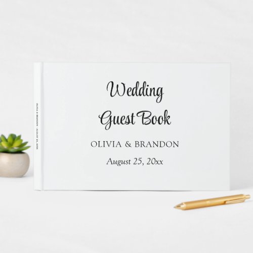 Simple Minimalist Wedding Guest Book
