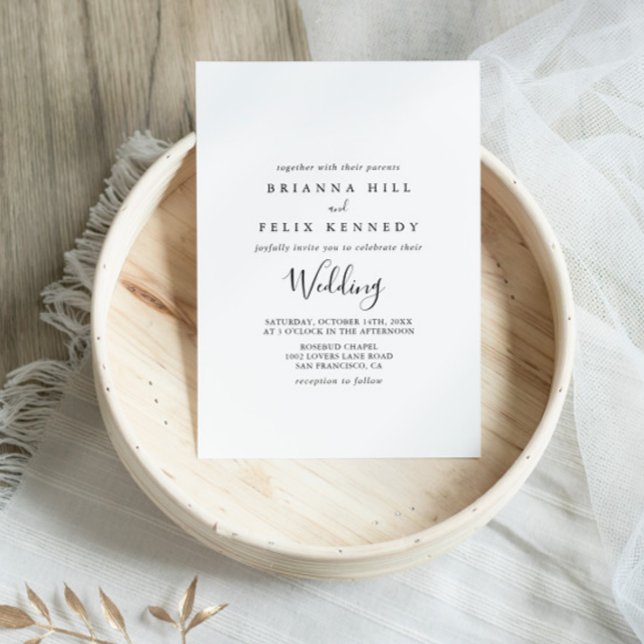 Simple Minimalist Wedding Invitation (Creator Uploaded)