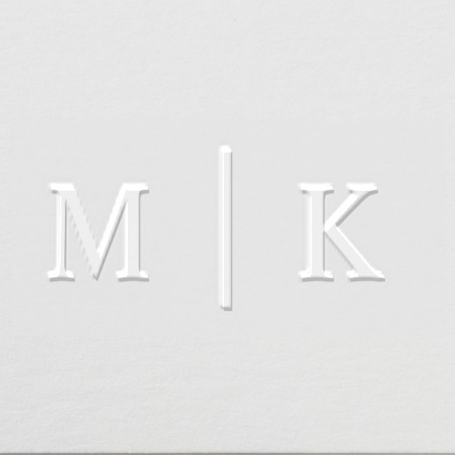 Simple Minimalist Wedding Monogram Envelope Embosser (Design)