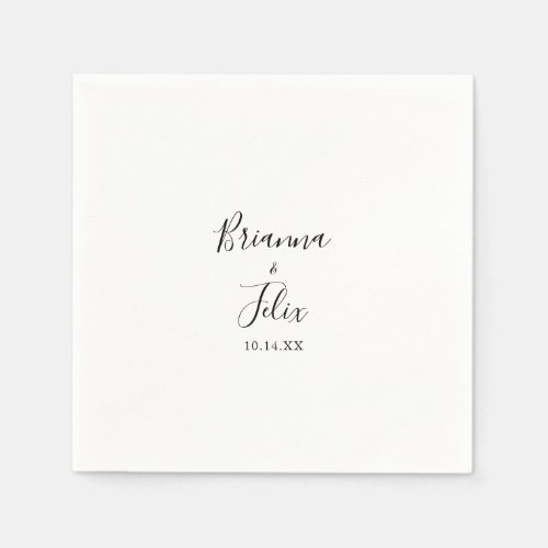 Simple Minimalist Wedding Napkin