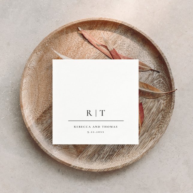 Simple Minimalist Wedding Napkins (Creator Uploaded)