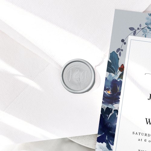 Simple Minimalist Wedding o Party Thick Monogram 2 Wax Seal Stamp
