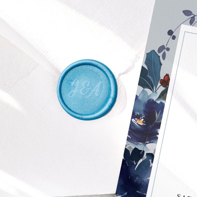 Simple Minimalist Wedding o Party Thick Monogram Wax Seal Stamp (Creator Uploaded)