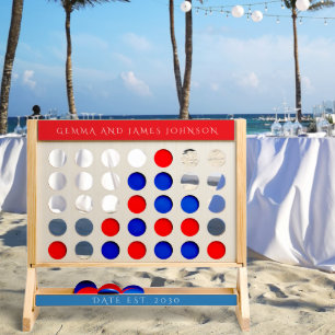 Simple Minimalist Wedding Reception Lawn Game Fast Four