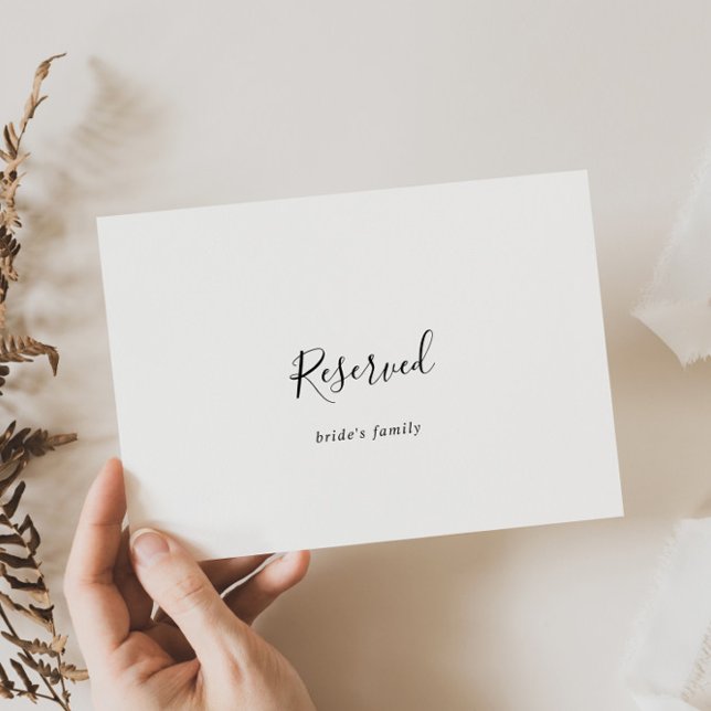Simple Minimalist Wedding Reserved Sign (Creator Uploaded)