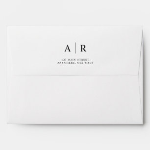 Simple Minimalist Wedding Return Address Envelope