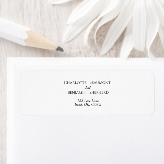 Simple Minimalist Wedding Return Address Label (Insitu)